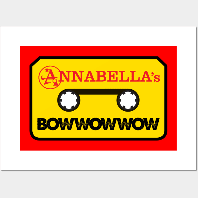 Annabella's Bow Wow Wow Cassette Logo OFFICIAL MERCH T-Shirt Wall Art by Pop Fan Shop